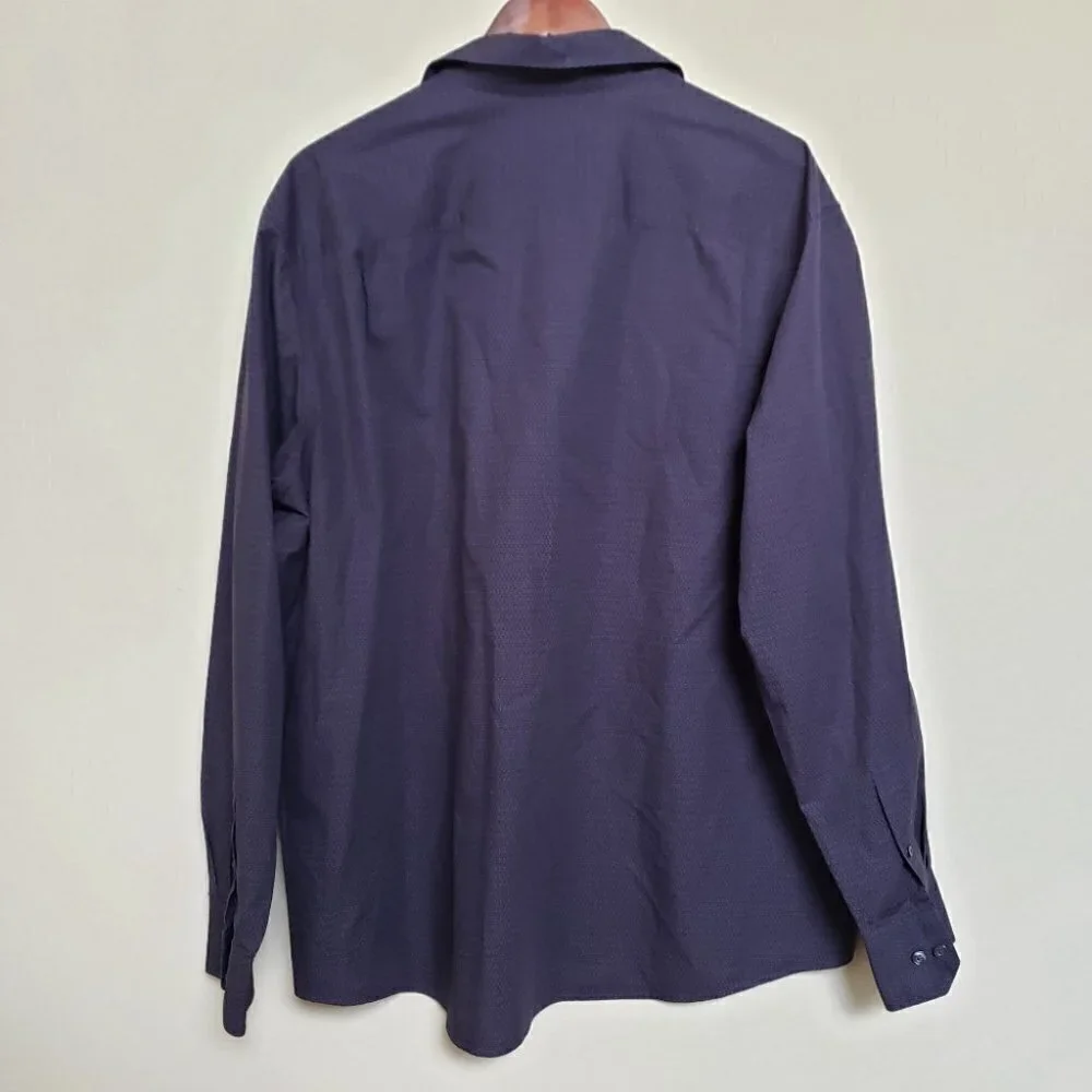 LIZ CLAIBORNE Casual Purple Men's Shirt - Picture 3 of 4